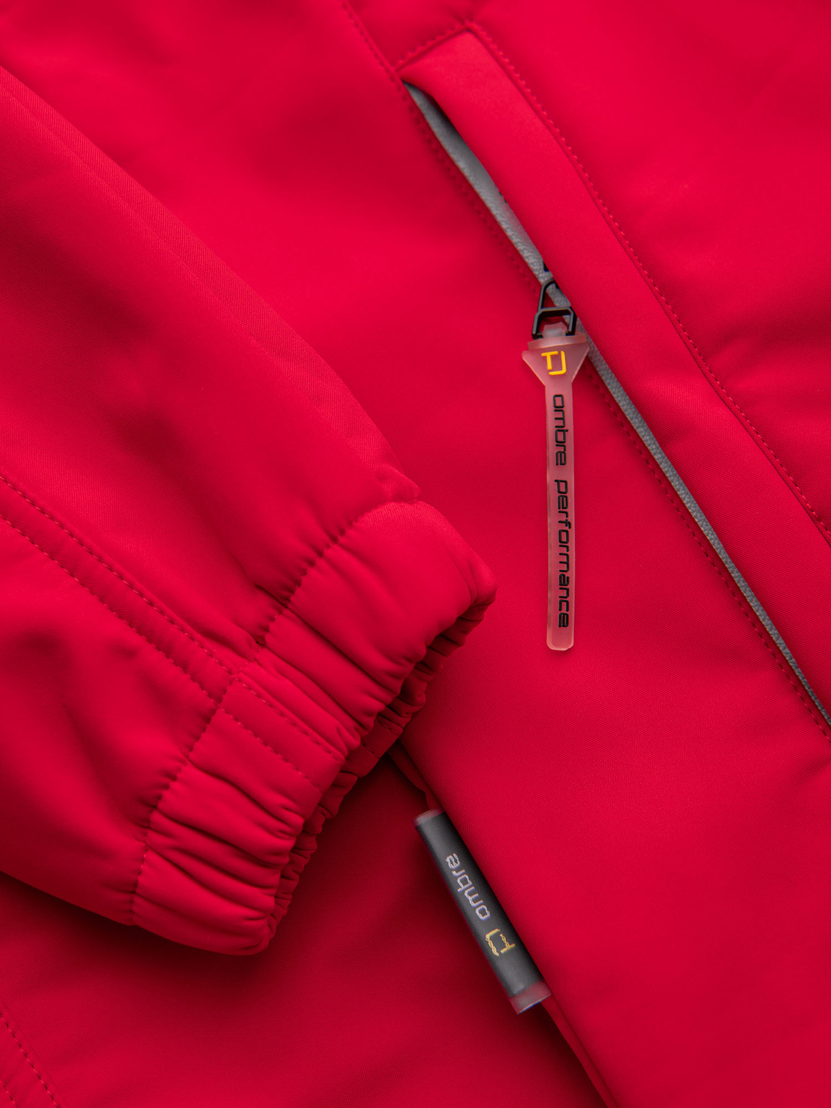 Meeste SOFTSHELL jakk fliisvoodri ja kapuutsiga – punane - Image 5