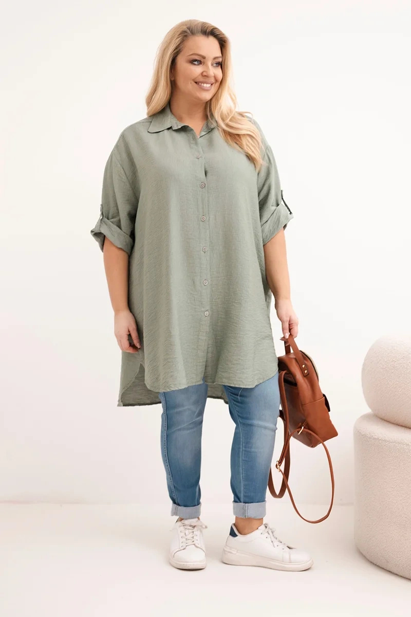 Naiste oversize-pluussärk pikendatud seljaosaga - Image 42