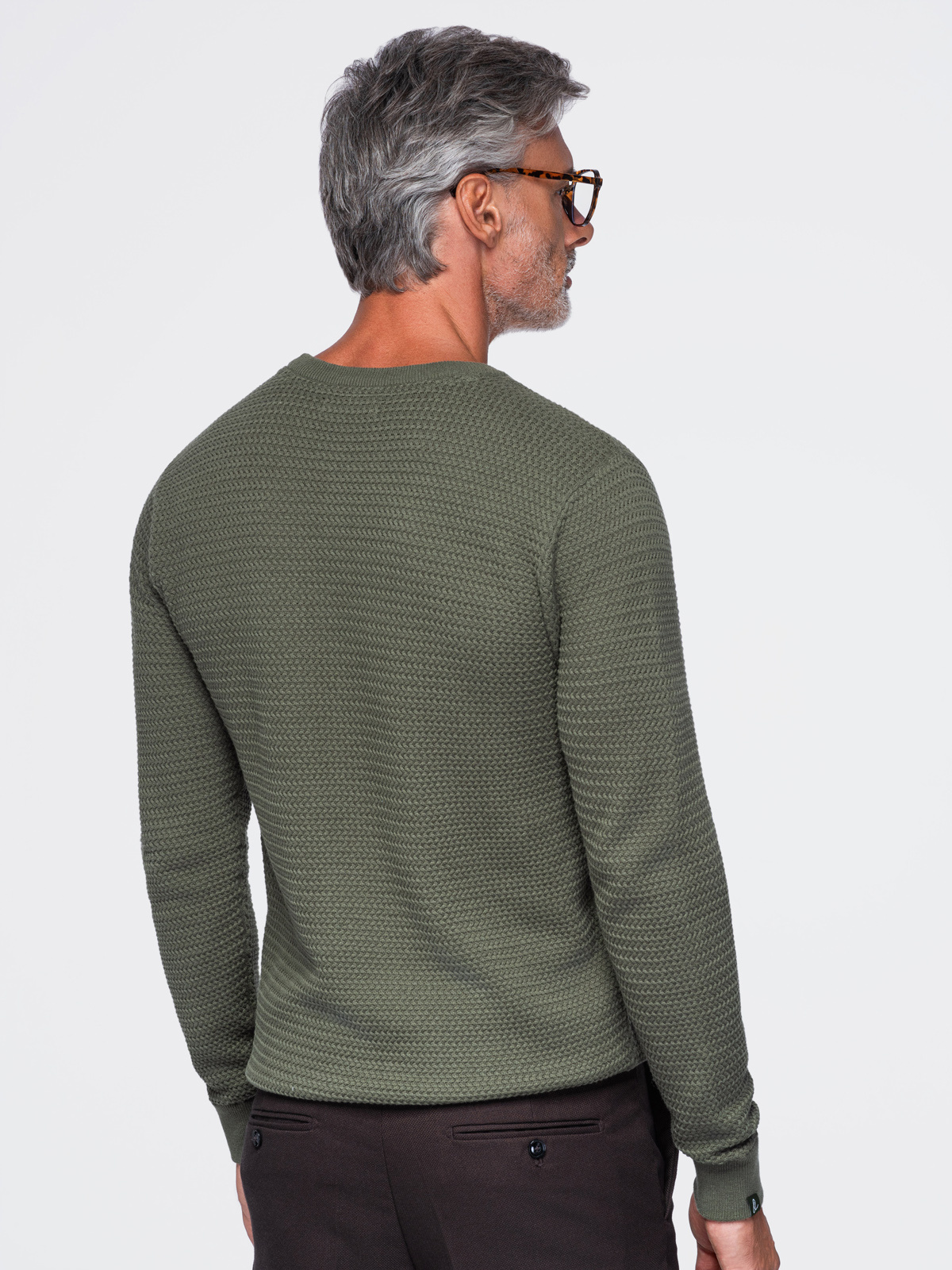 Meeste kampsun Ombre Clothing tekstuursest puuvillatrikotaažist - Image 5