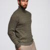 Meeste palmikkoes kootud rullkaelusega kampsun Ombre Clothing - Thumbnail Image 1
