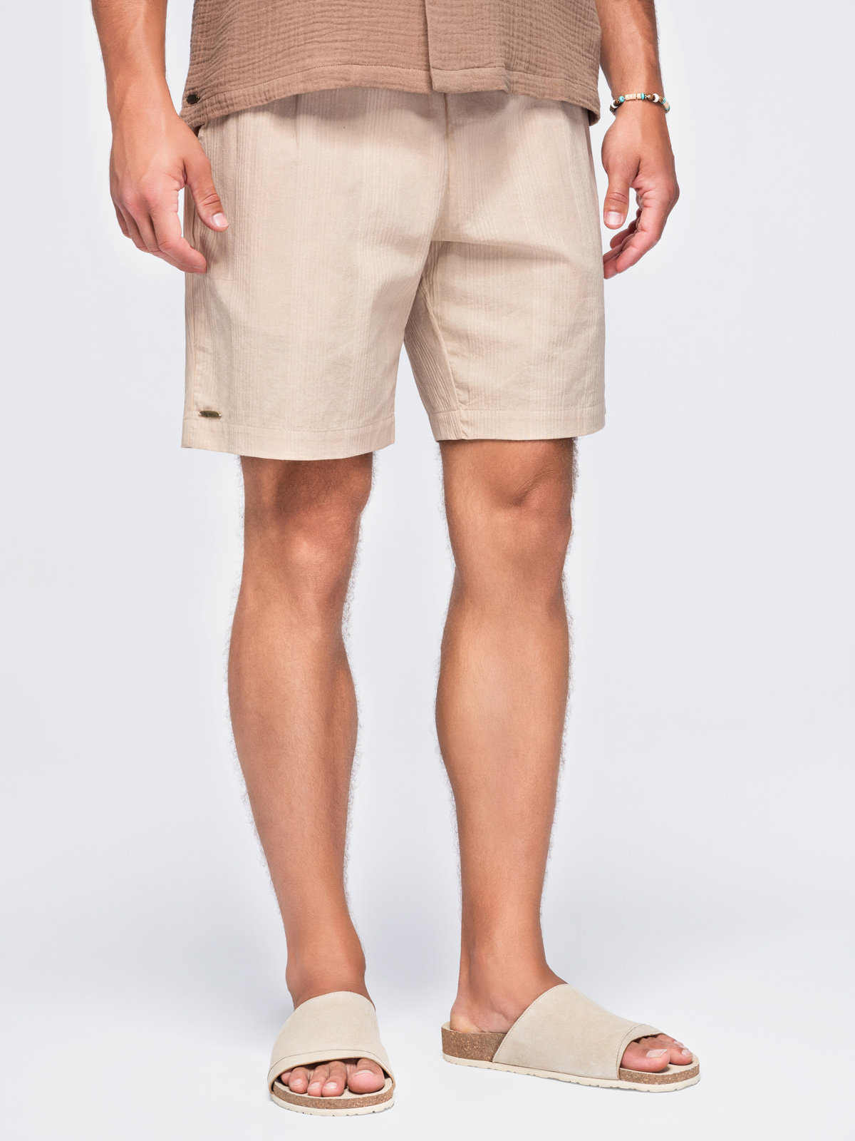 Meeste struktuursed puuvillased lühikesed püksid Ombre Clothing - Image 6