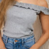 Naiste paljaste õlgadega pluus volangiga Kesi - Thumbnail Image 4