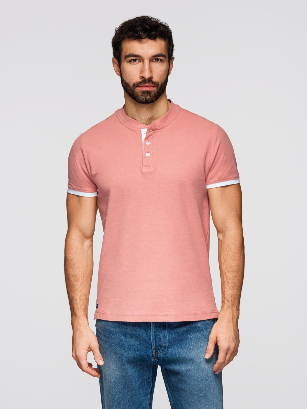 Meeste püstkrae ja nööpidega polosärk Ombre Clothing - Image 104