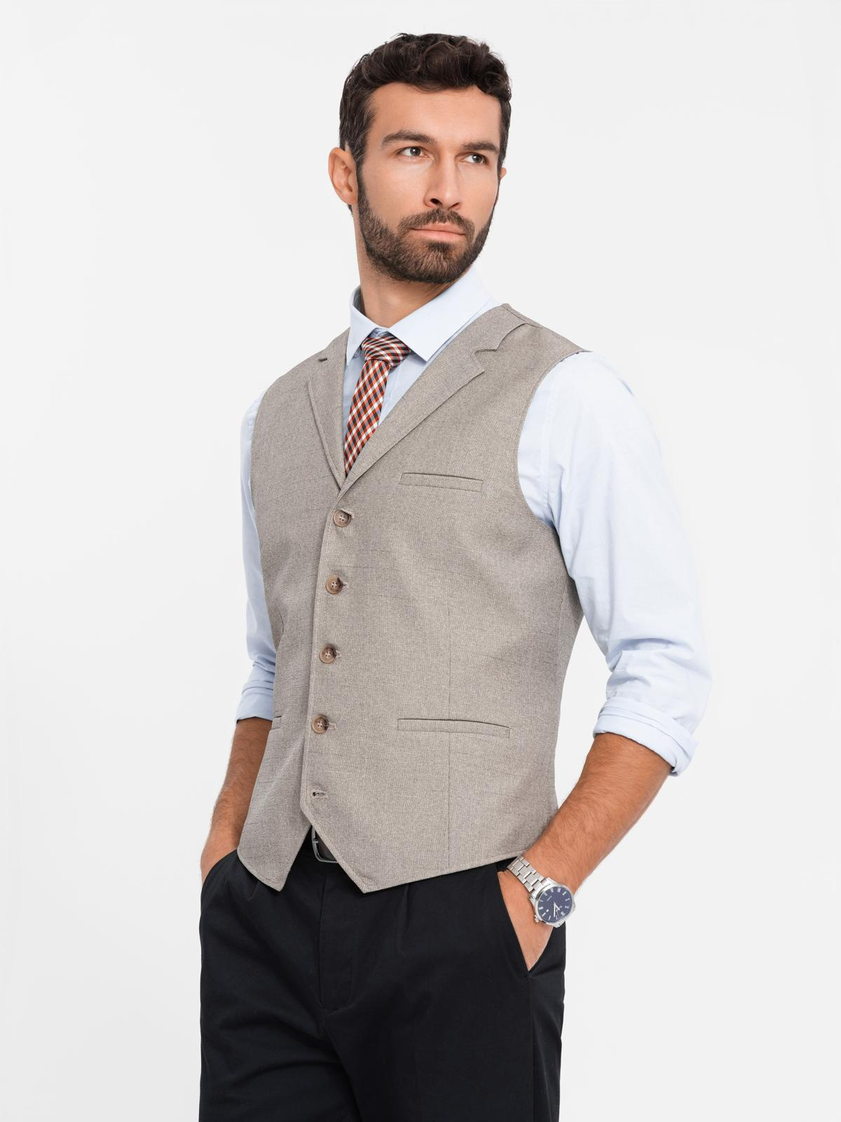 Ombre Clothing meeste reväärkraega ülikonnavest - Image 8