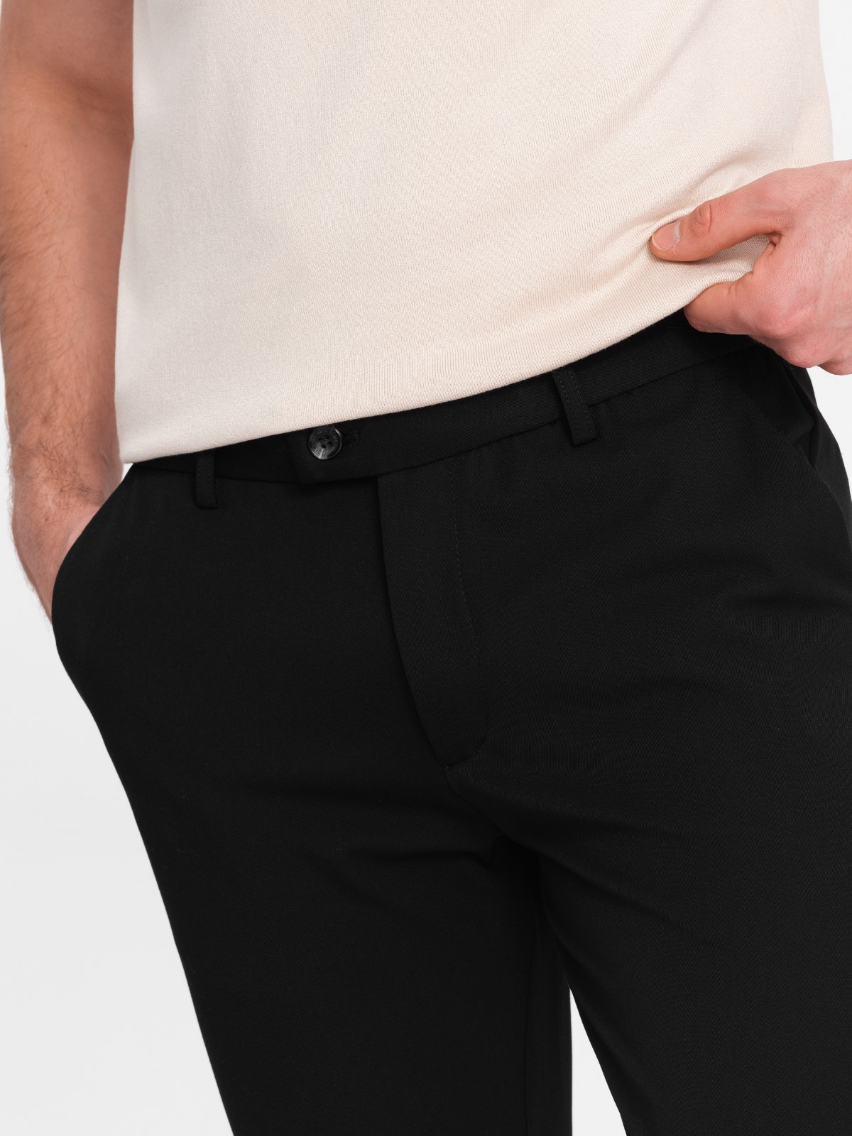 elegantsed klassikalise lõikega meeste chino püksid - helehall v1 om-pacp-0191 - Image 33