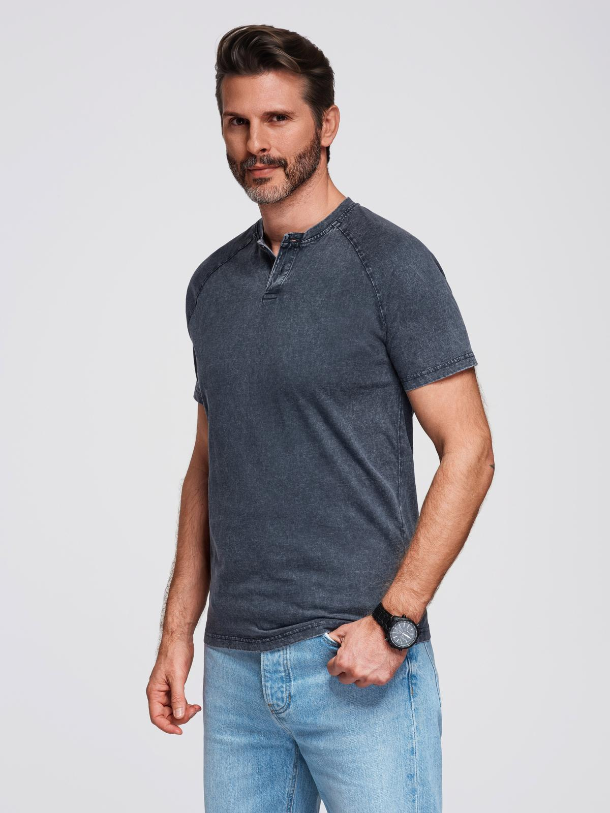 Ombre Clothing meeste nööpidega Henley T-särk - Image 9