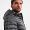 Meeste tepitud jope kapuutsiga Ombre Clothing - Thumbnail Image 2