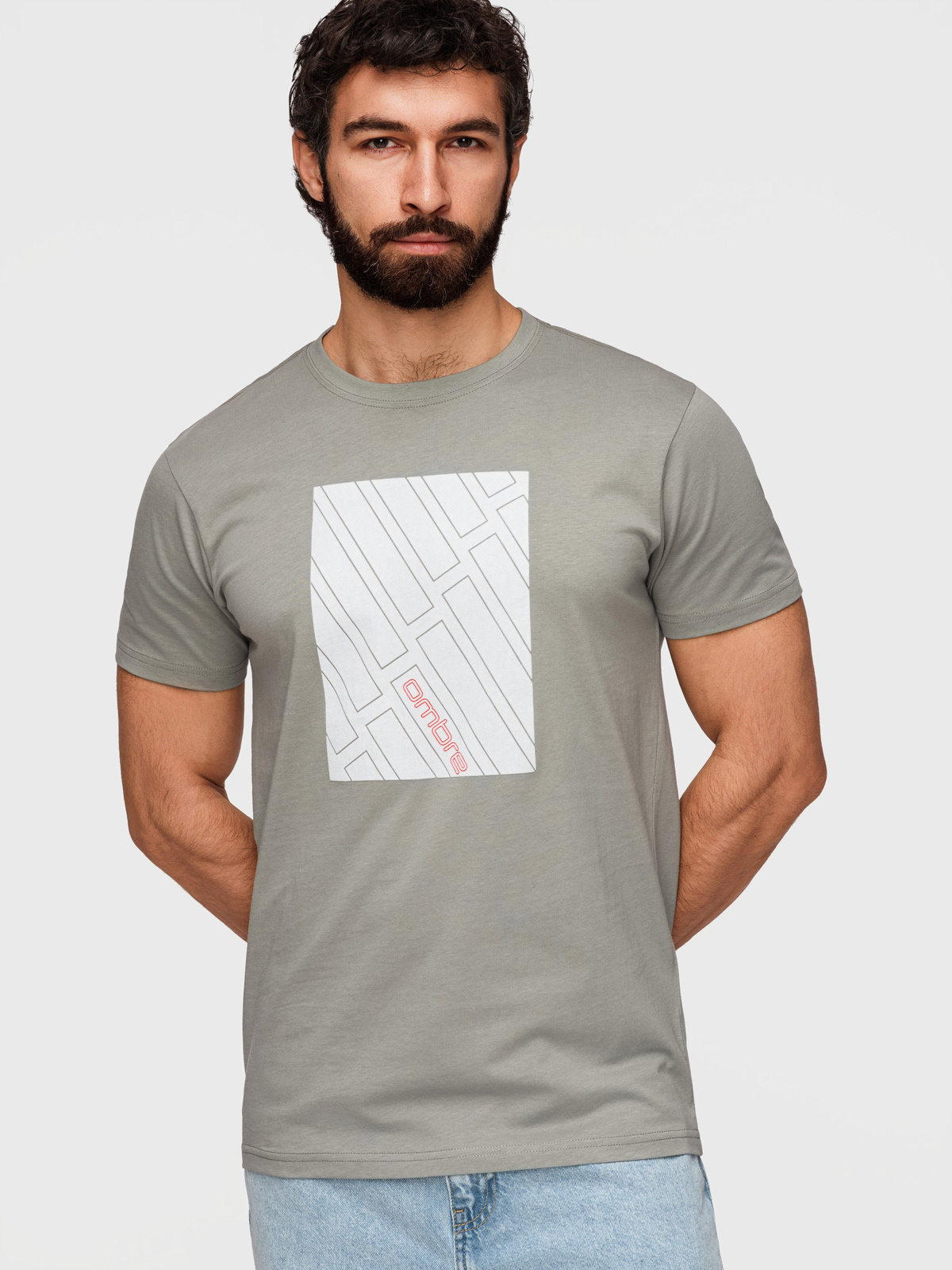 Ombre meeste T-särk geomeetrilise graafikaga - Image 13