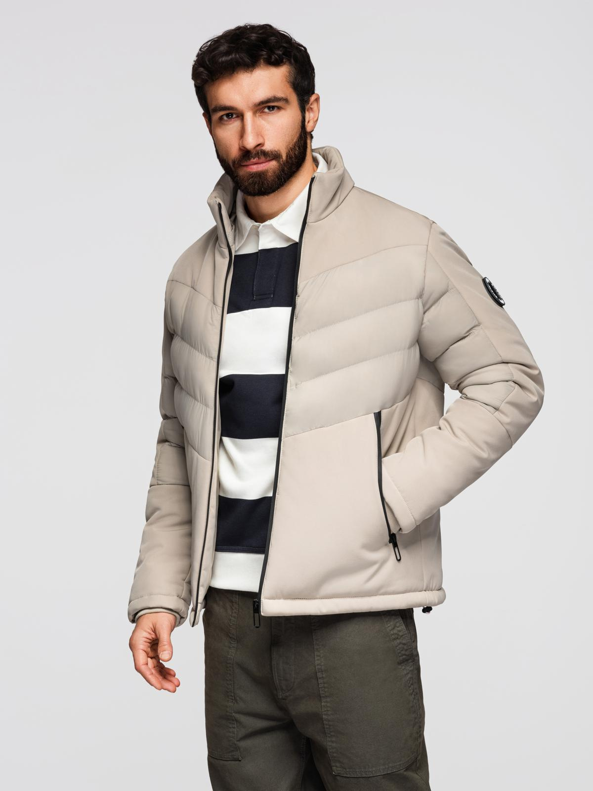Meeste tepitud jope Ombre Clothing kapuutsiga - Image 1