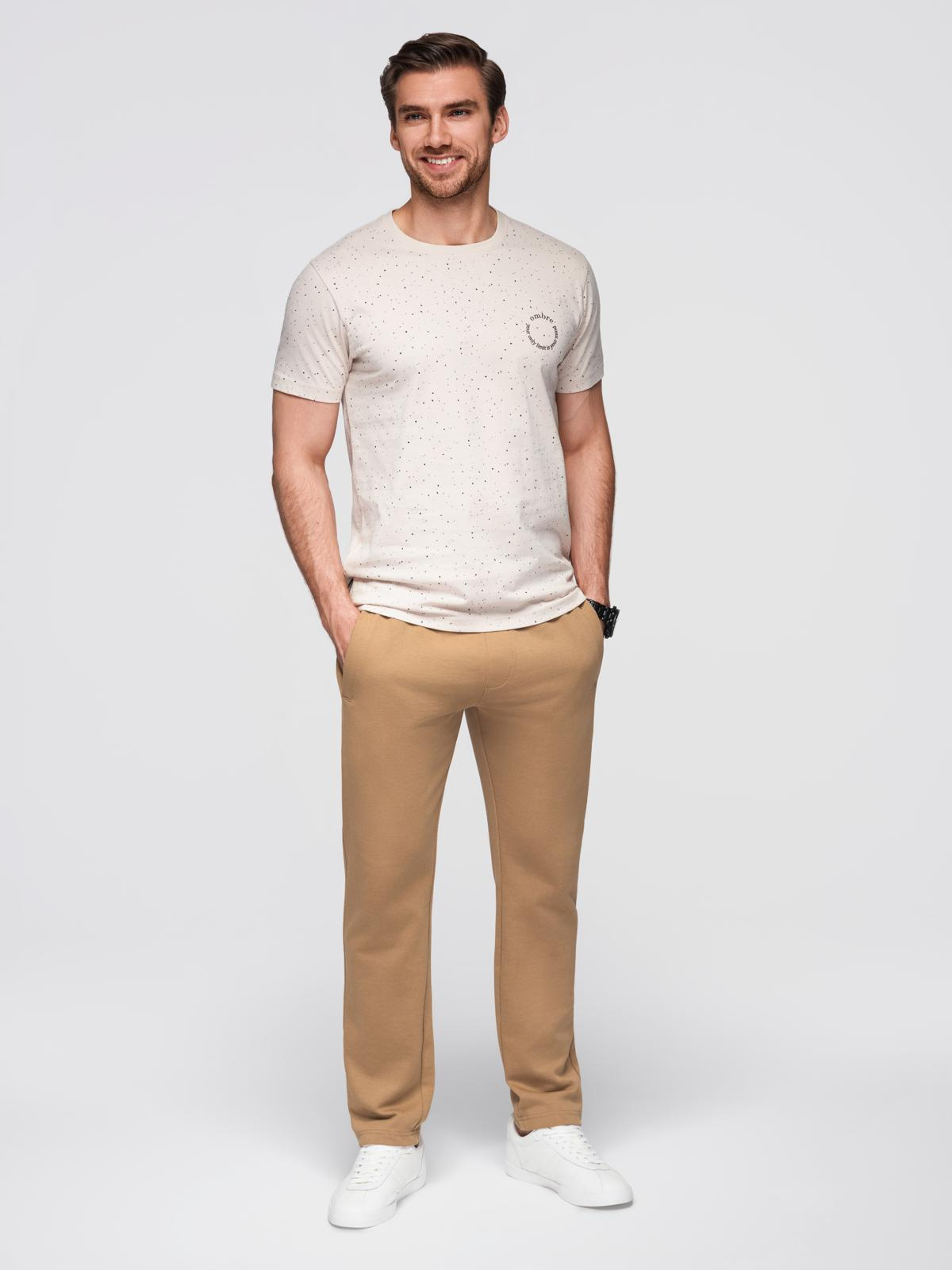 Ombre Clothing meeste puuvillased sirge lõikega dressipüksid - Image 13