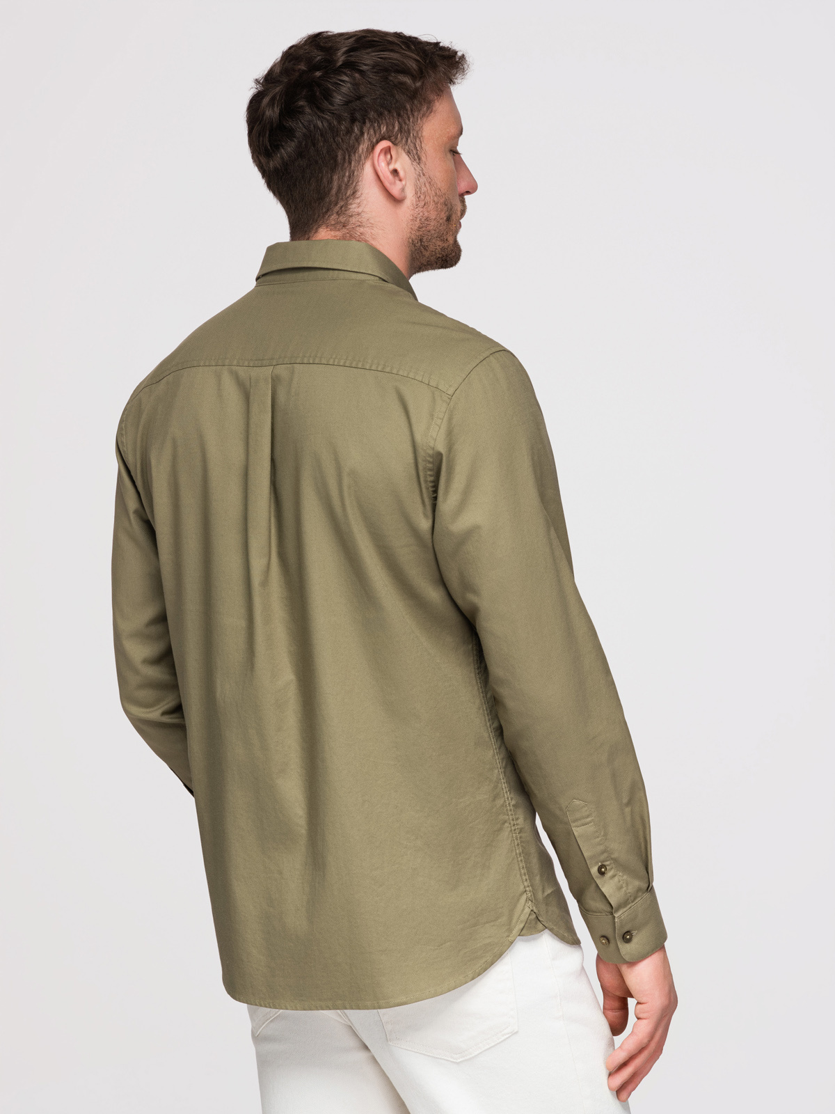 Meeste puuvillane triiksärk taskuga regular fit Ombre Clothing - Image 12