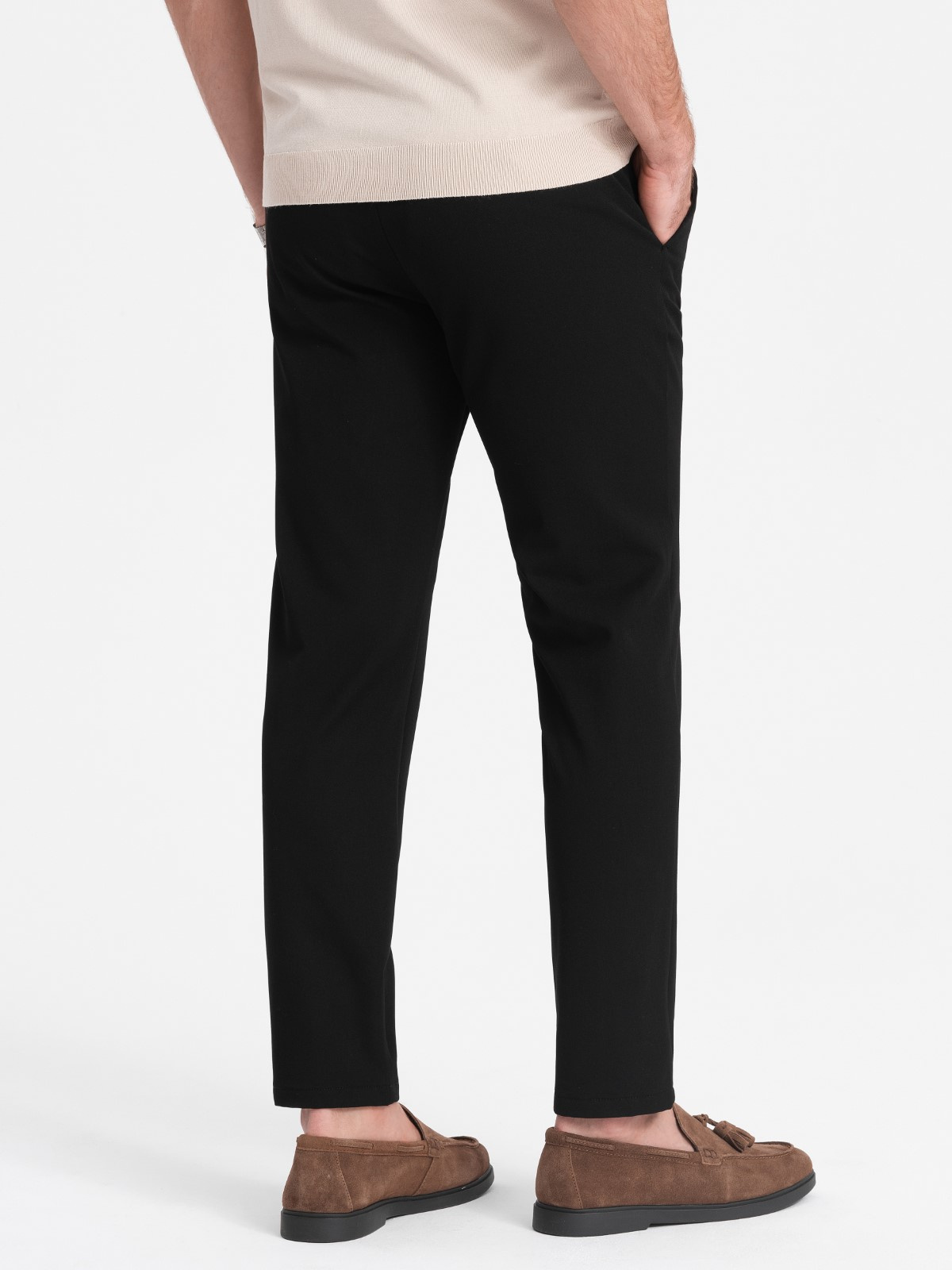elegantsed klassikalise lõikega meeste chino püksid - helehall v1 om-pacp-0191 - Image 36