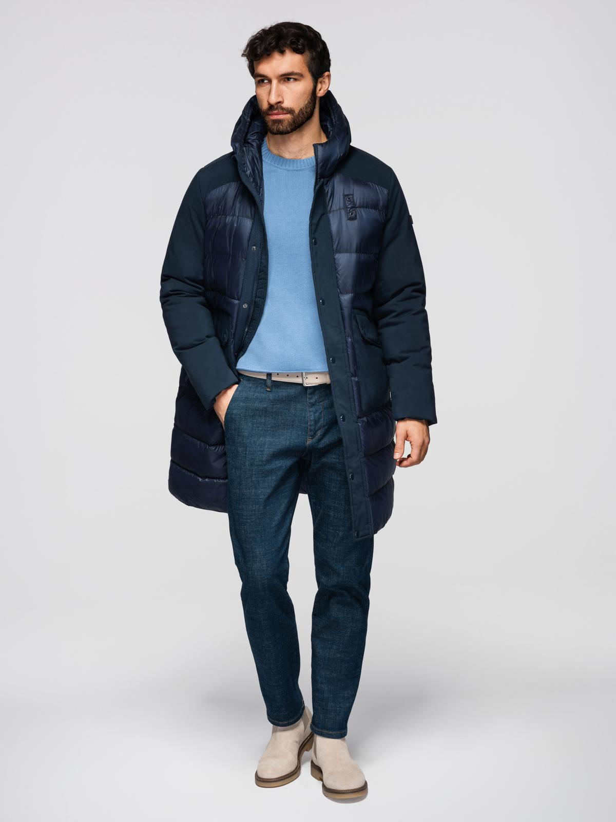 Meeste pikem tepitud talvejope kapuutsiga Ombre Clothing - Image 54