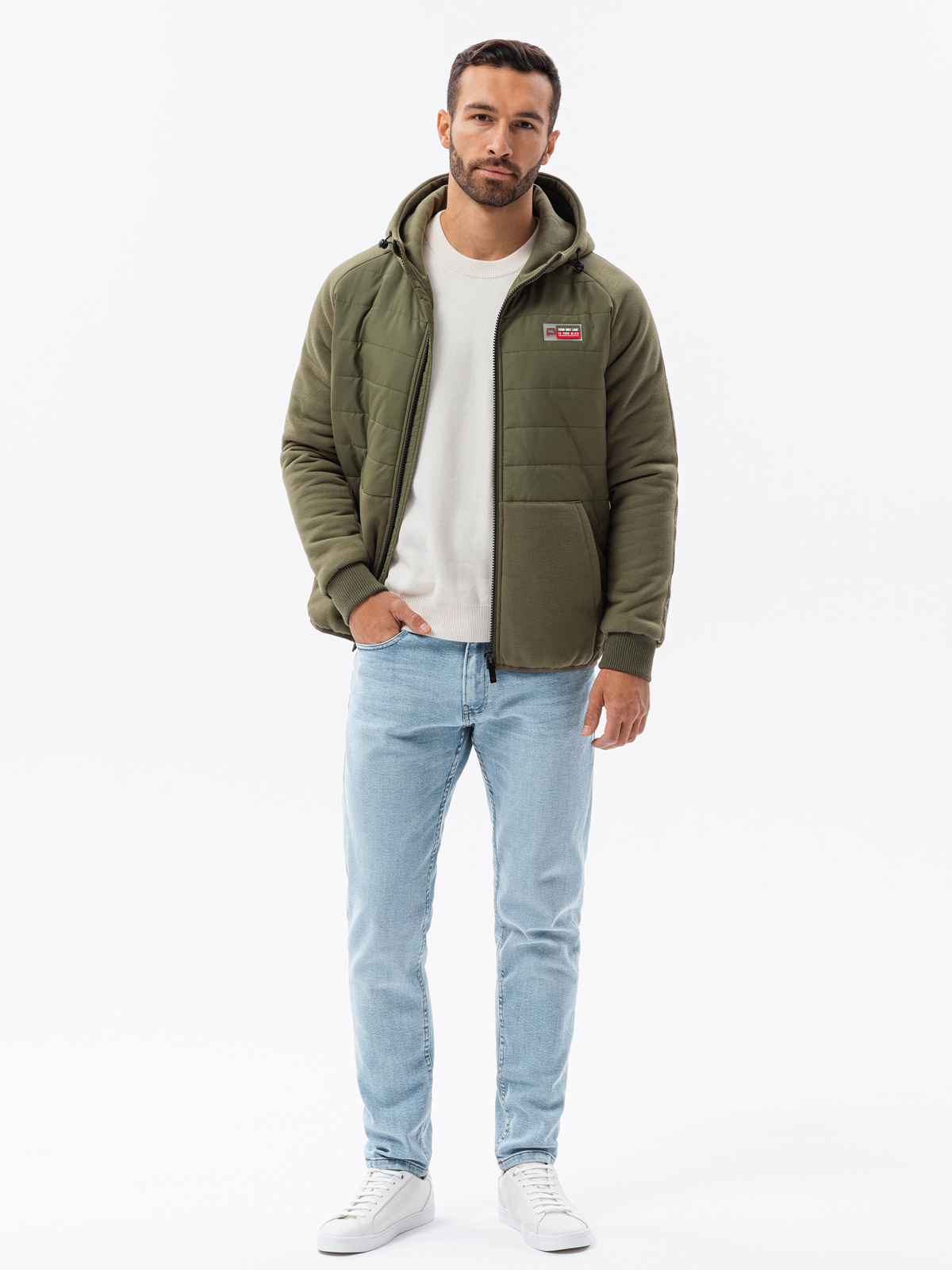 Ombre Clothing meeste kapuutsiga hübriidjope - Image 2