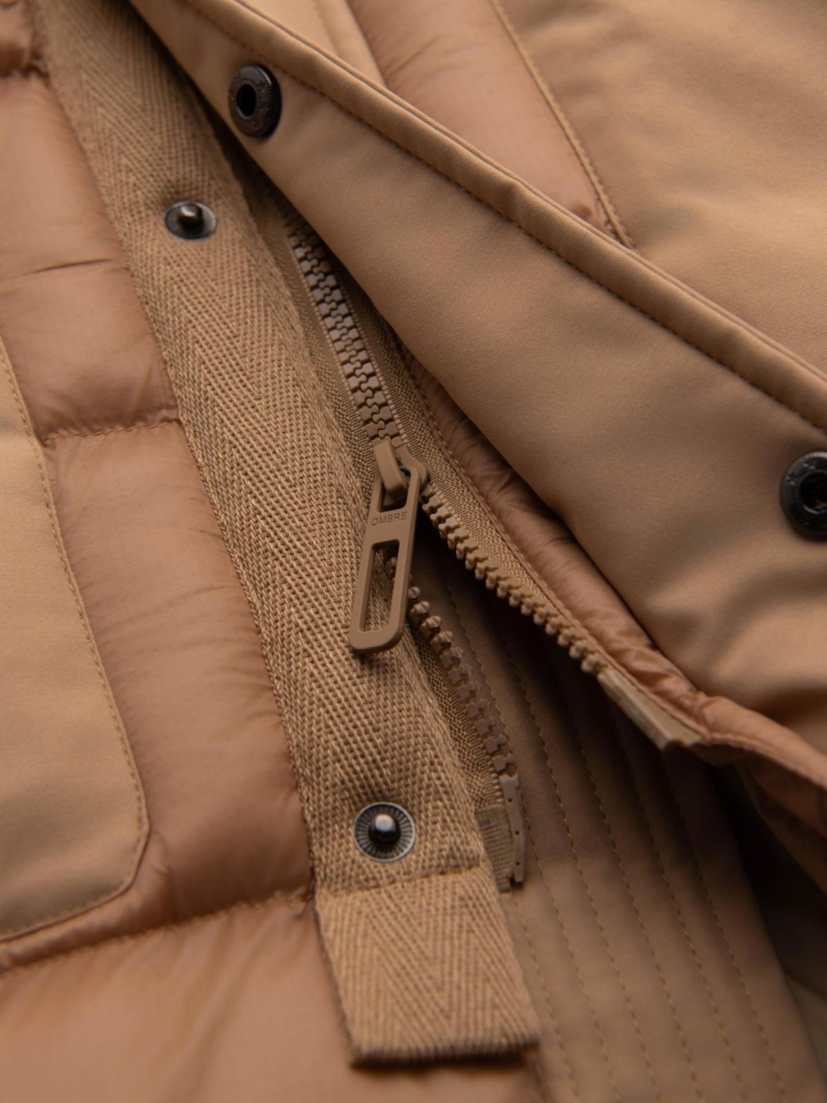 Meeste kapuutsiga tepitud pikem jope Ombre Clothing - Image 22