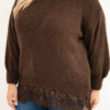 Naiste plus-size kampsun pitsäärega - Thumbnail Image 6