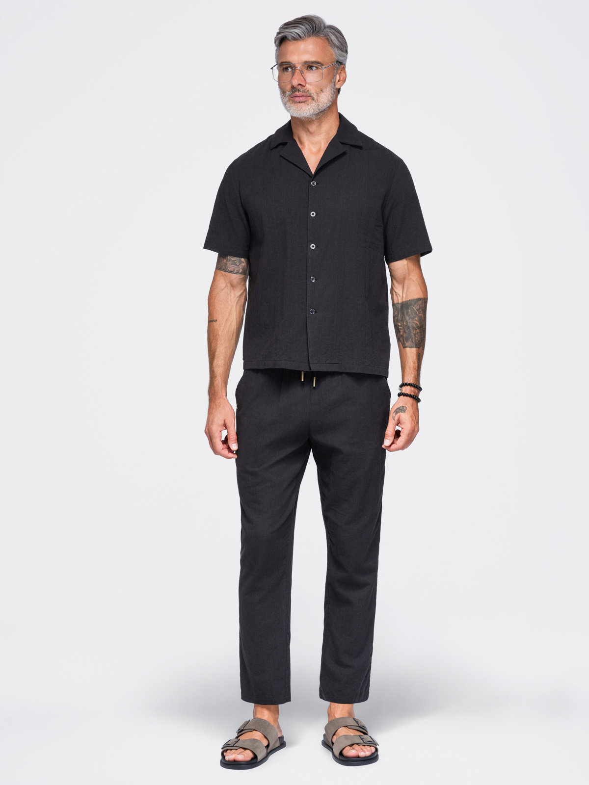 Meeste puuvillane lühikeste varrukatega särk Ombre Clothing - Image 10