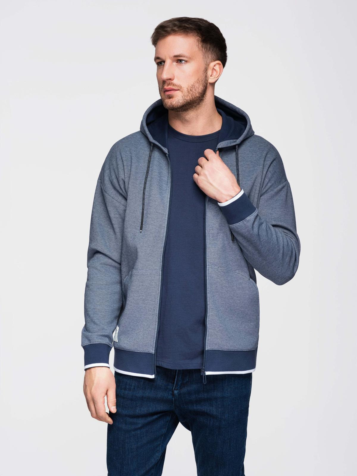 Ombre Clothing meeste lukuga kapuutsiga dressipluus - Image 12
