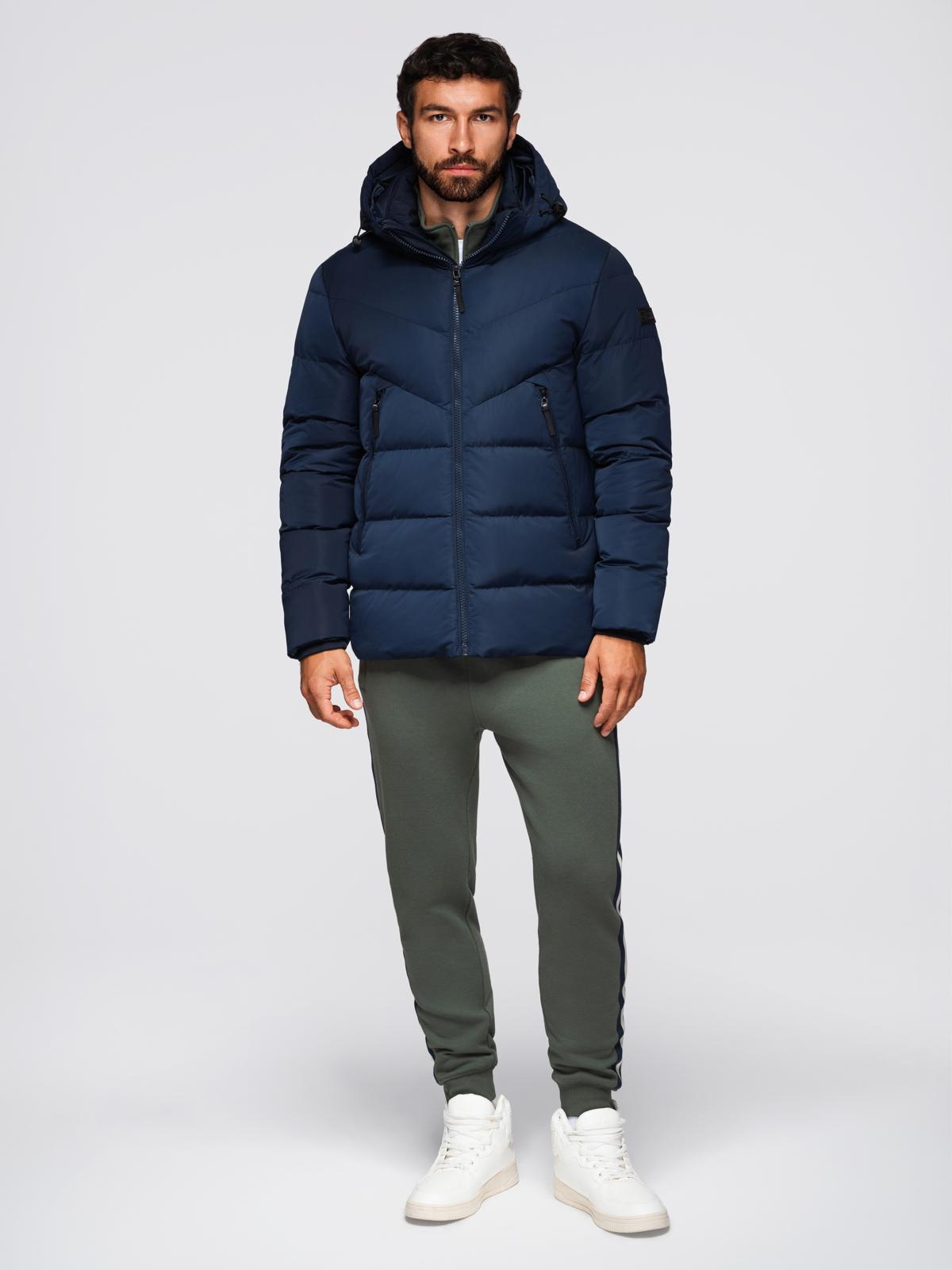 Ombre Clothing meeste tepitud kapuutsiga talvejakk - Image 5