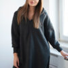 Pikk naiste kapuutsiga dressipluus küljelõhikutega - Thumbnail Image 43