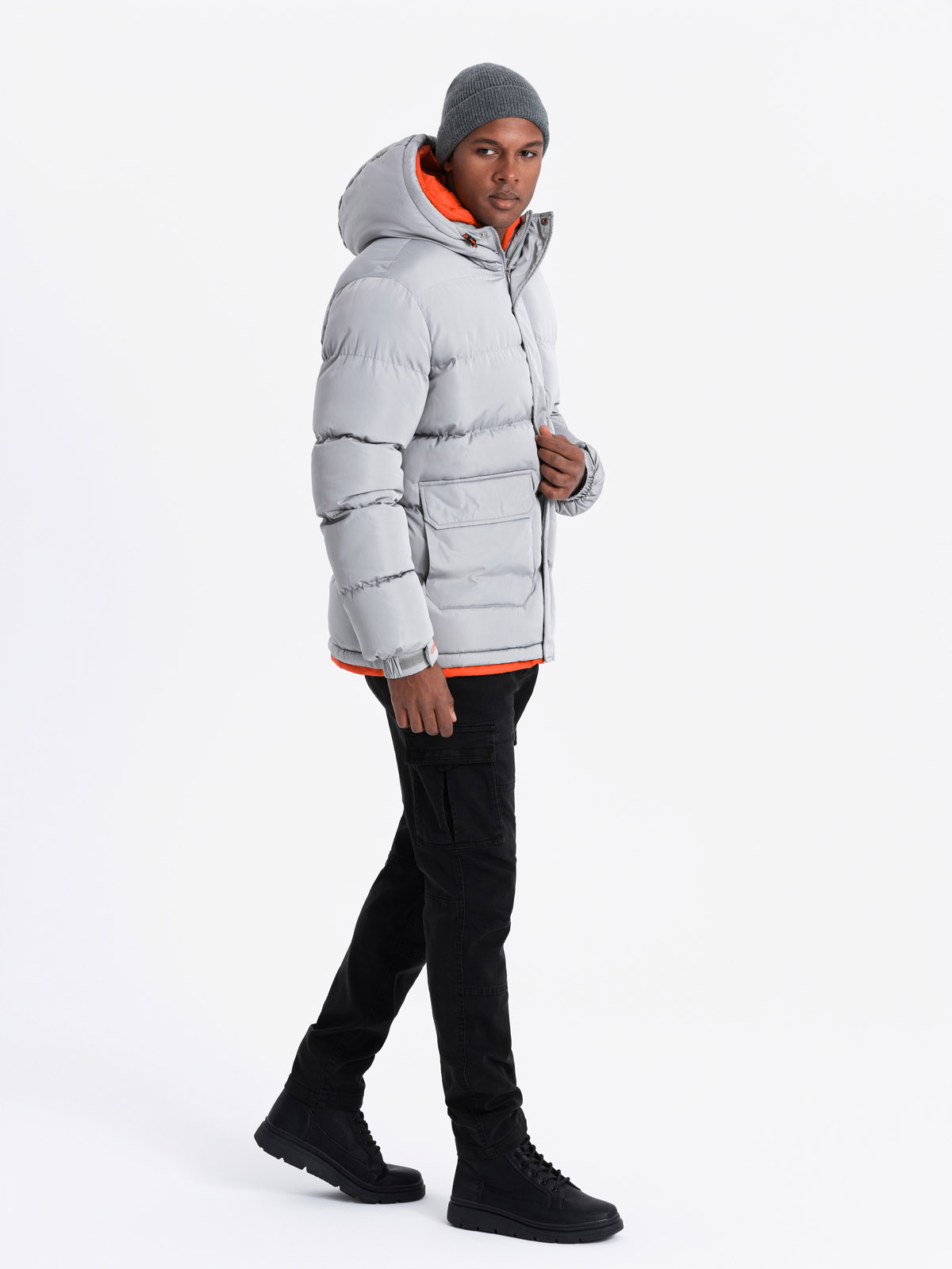 Ombre Clothing meeste tepitud kapuutsiga jope - Image 17