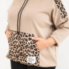 Plus Size naiste viskoosist kapuutsiga pusa pantrümustriga detailidega - Thumbnail Image 36