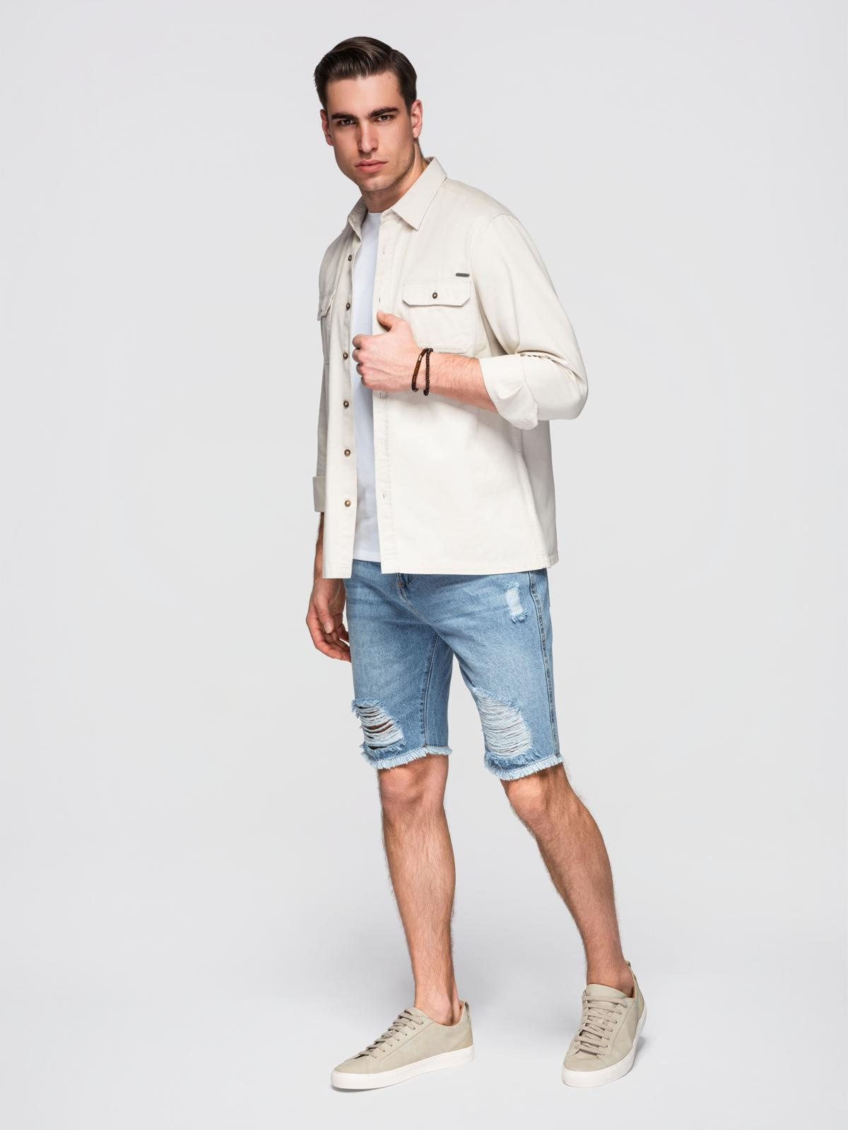 Meeste teksapüksid Ombre Clothing rebitud detailidega - Image 3