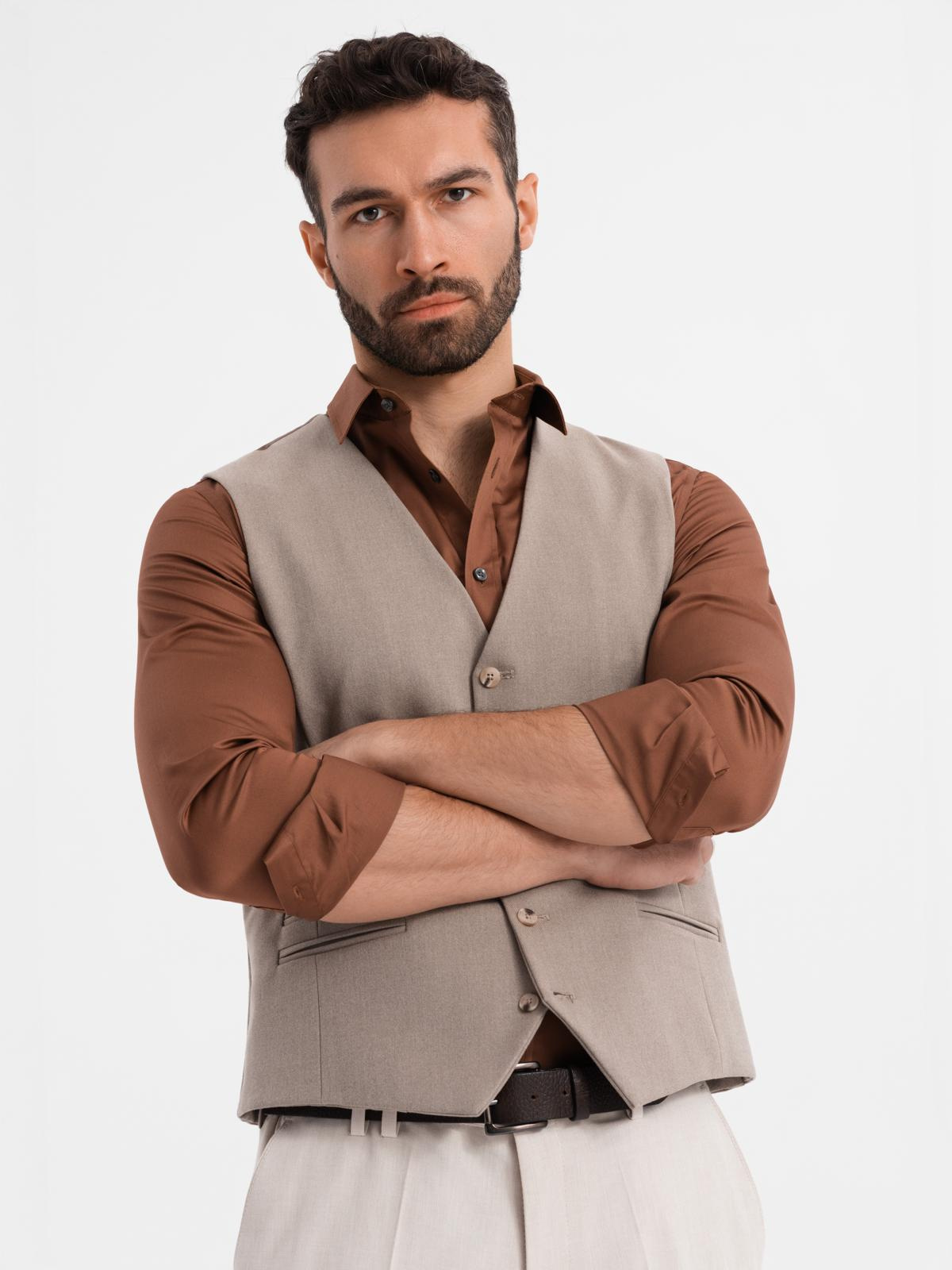 Meeste ülikonnavest nööpidega Ombre Clothing - Image 4
