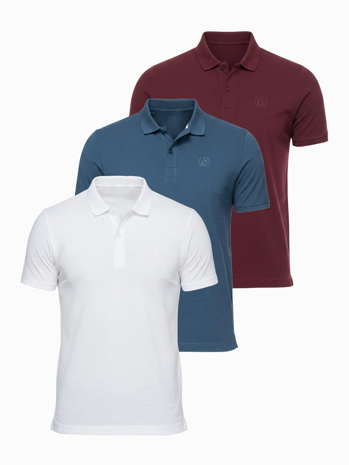 Meeste puuvillased polosärgid Ombre Clothing, 3 tk komplektis - Image 14