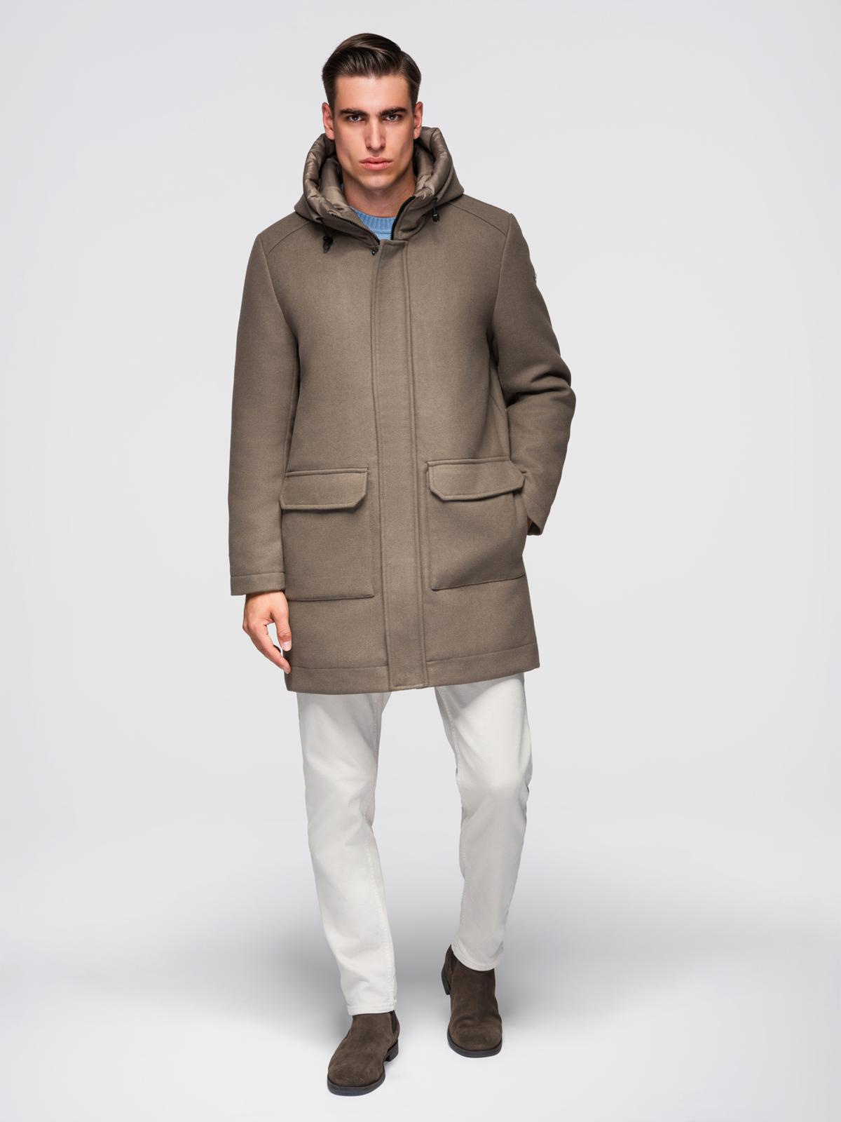 Meeste kapuutsiga mantel Ombre Clothing - Image 17