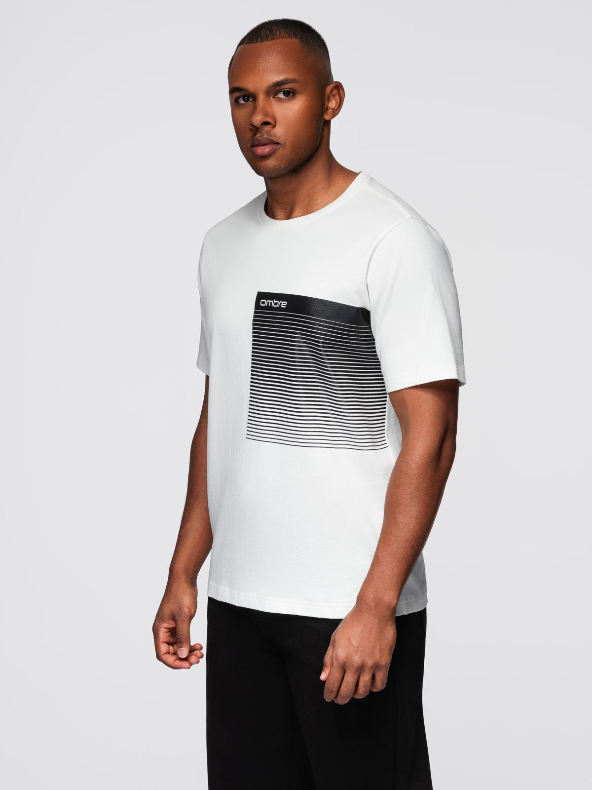 Meeste ümara kaelusega T-särk Ombre Clothing - Image 3