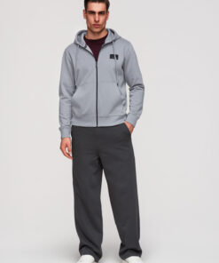 Meeste tõmblukuga kapuutsiga dressipluus Ombre Clothing