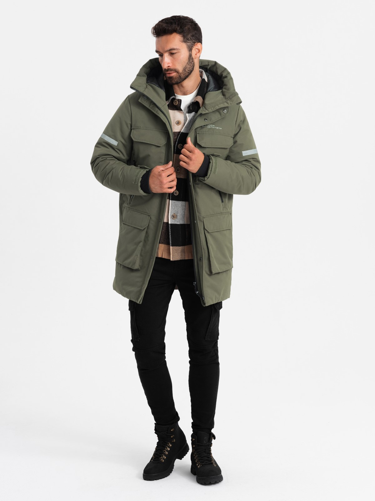 Ombre Clothing meeste kapuutsiga talvejope - Image 45