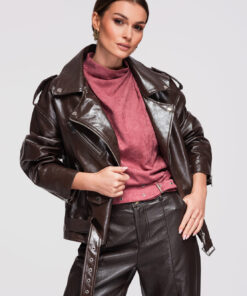 Larica kunstnahast naiste biker-jakk