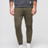 õmblemise ja sääretõmblukuga meeste dressipüksid - olive v3 om-pask-0147 - Thumbnail Image 5