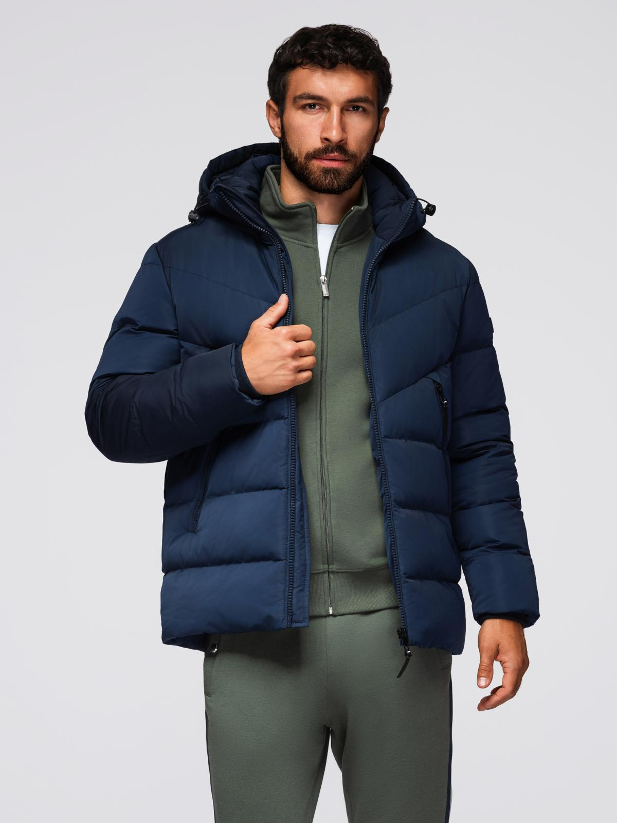 Ombre Clothing meeste tepitud kapuutsiga talvejakk - Image 4