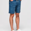 Ombre Clothing meeste teksalühikesed püksid nööriga vöökohaga - Thumbnail Image 15