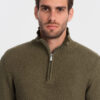 Meeste kootud kampsun püstkrae ja tõmblukuga Ombre Clothing - Thumbnail Image 2