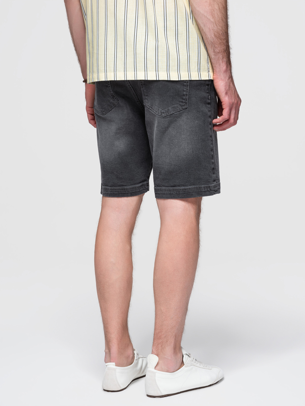Ombre Clothing meeste teksalühikesed püksid nööriga vöökohaga - Image 26
