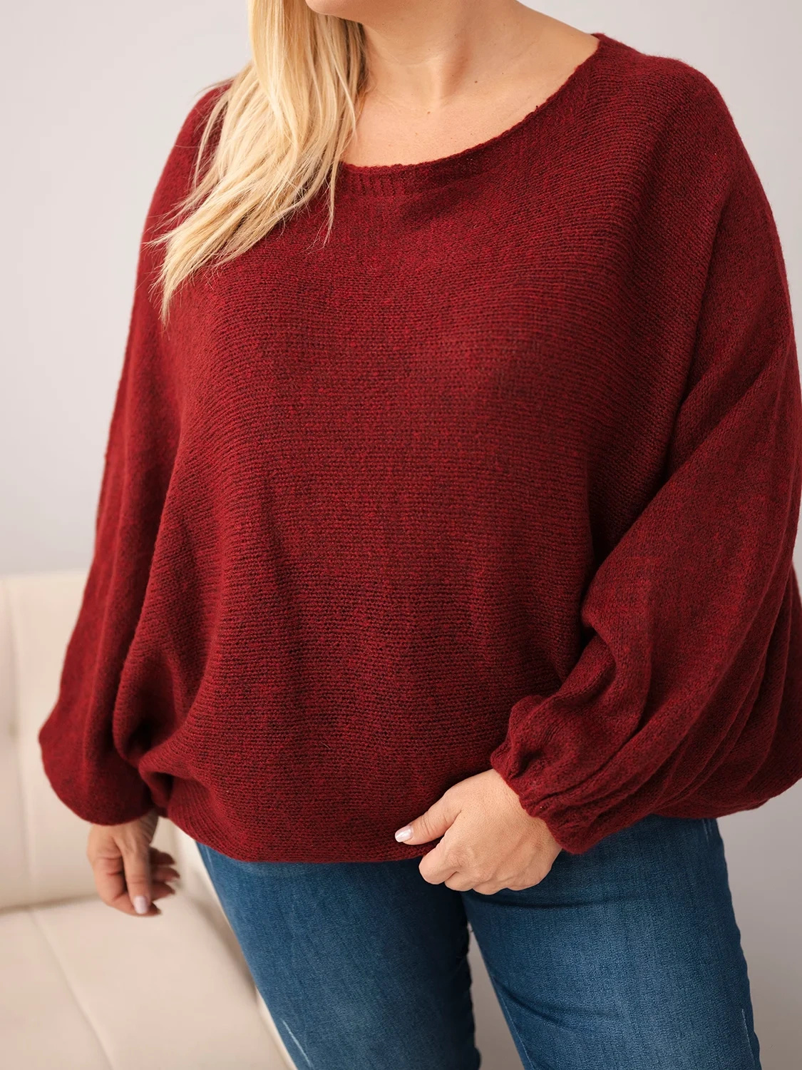 Naiste avara lõikega kampsun villaseguga Kesi Plus Size - Image 10