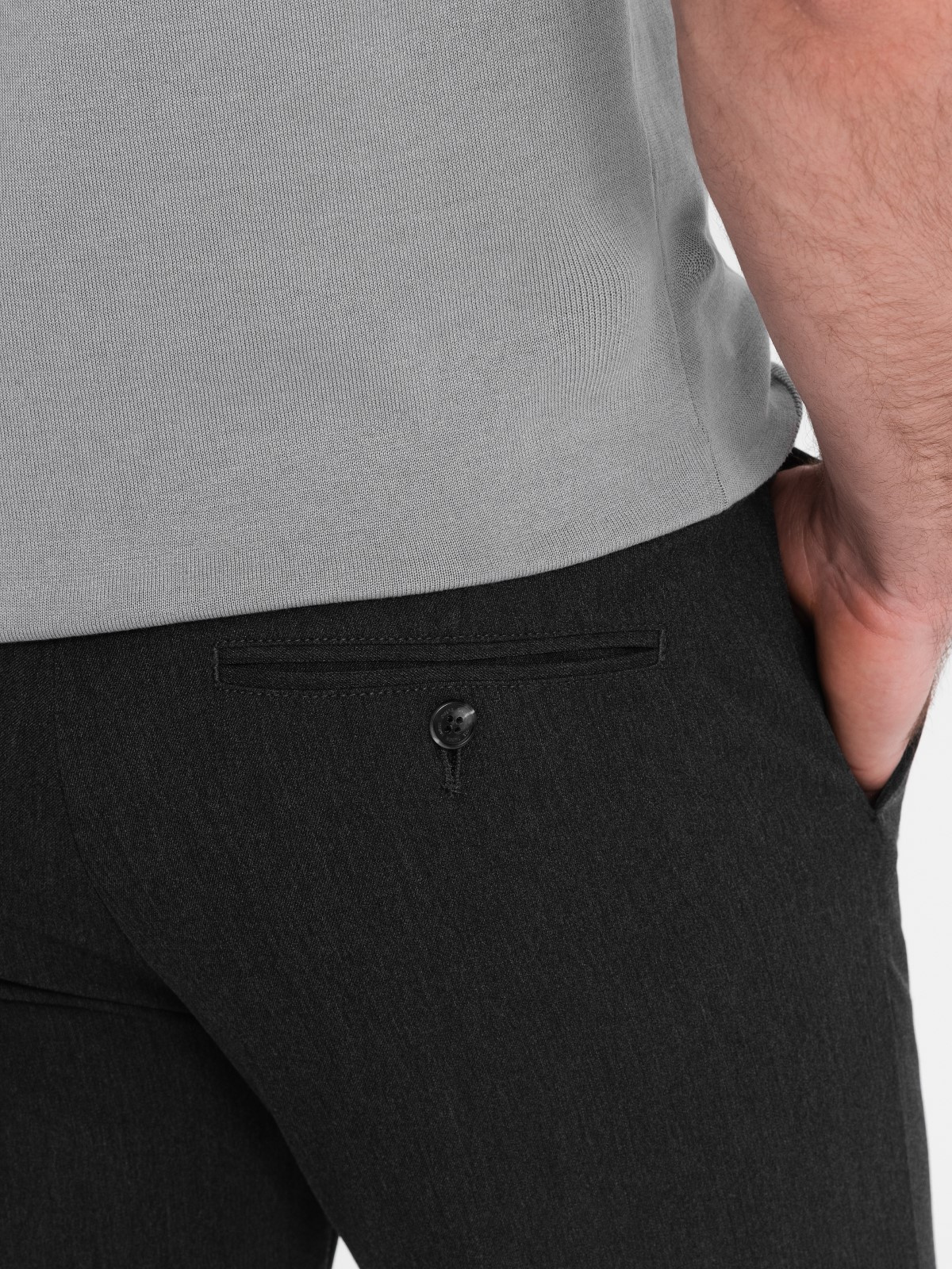 elegantsed klassikalise lõikega meeste chino püksid - helehall v1 om-pacp-0191 - Image 15