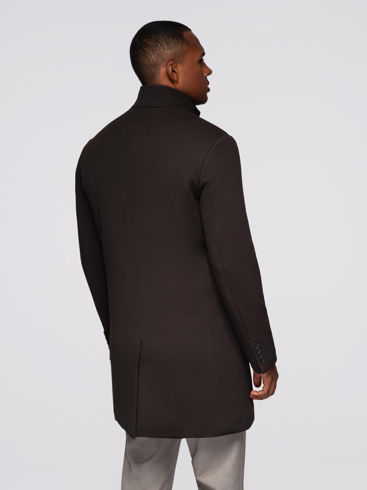 Meeste mantel püstkrae ja peidetud nööpkinnitusega Ombre Clothing - Image 38