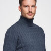 Meeste palmikkoes kootud rullkaelusega kampsun Ombre Clothing - Thumbnail Image 10