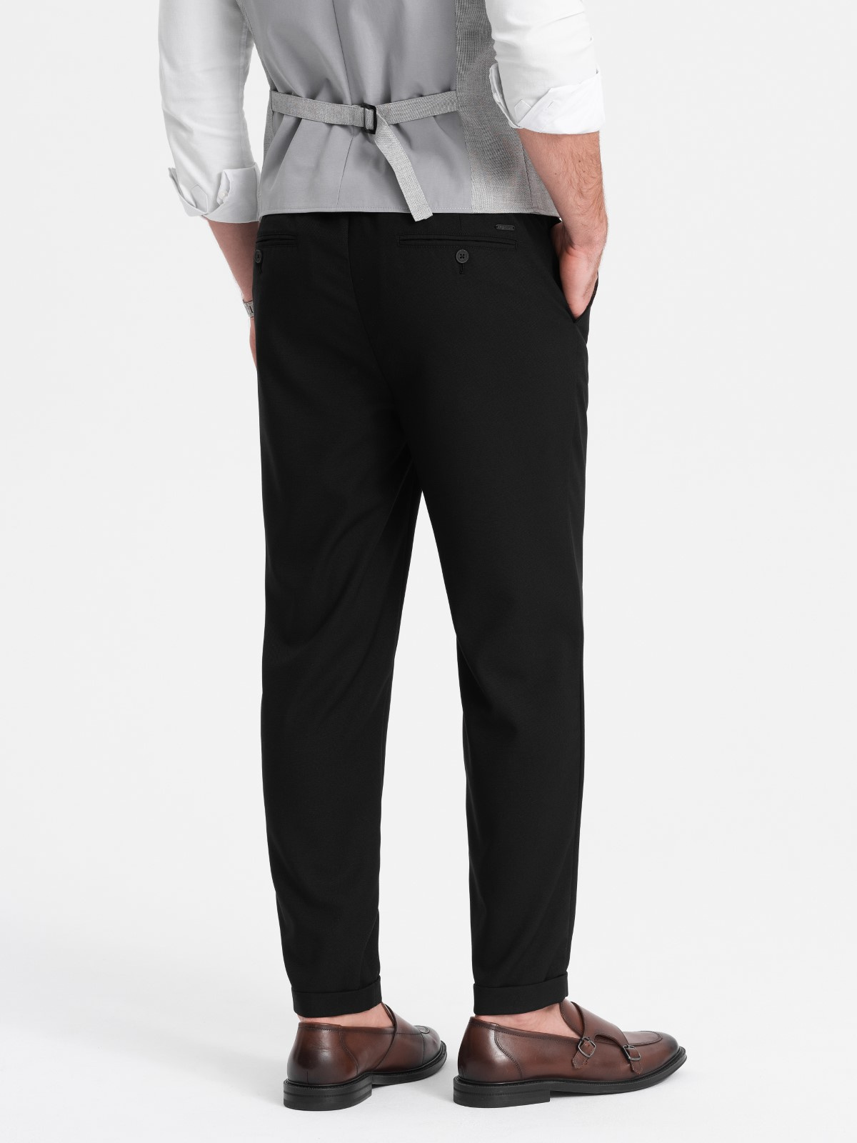 Elastse vöökohaga meeste chino-püksid Ombre Clothing - Image 85