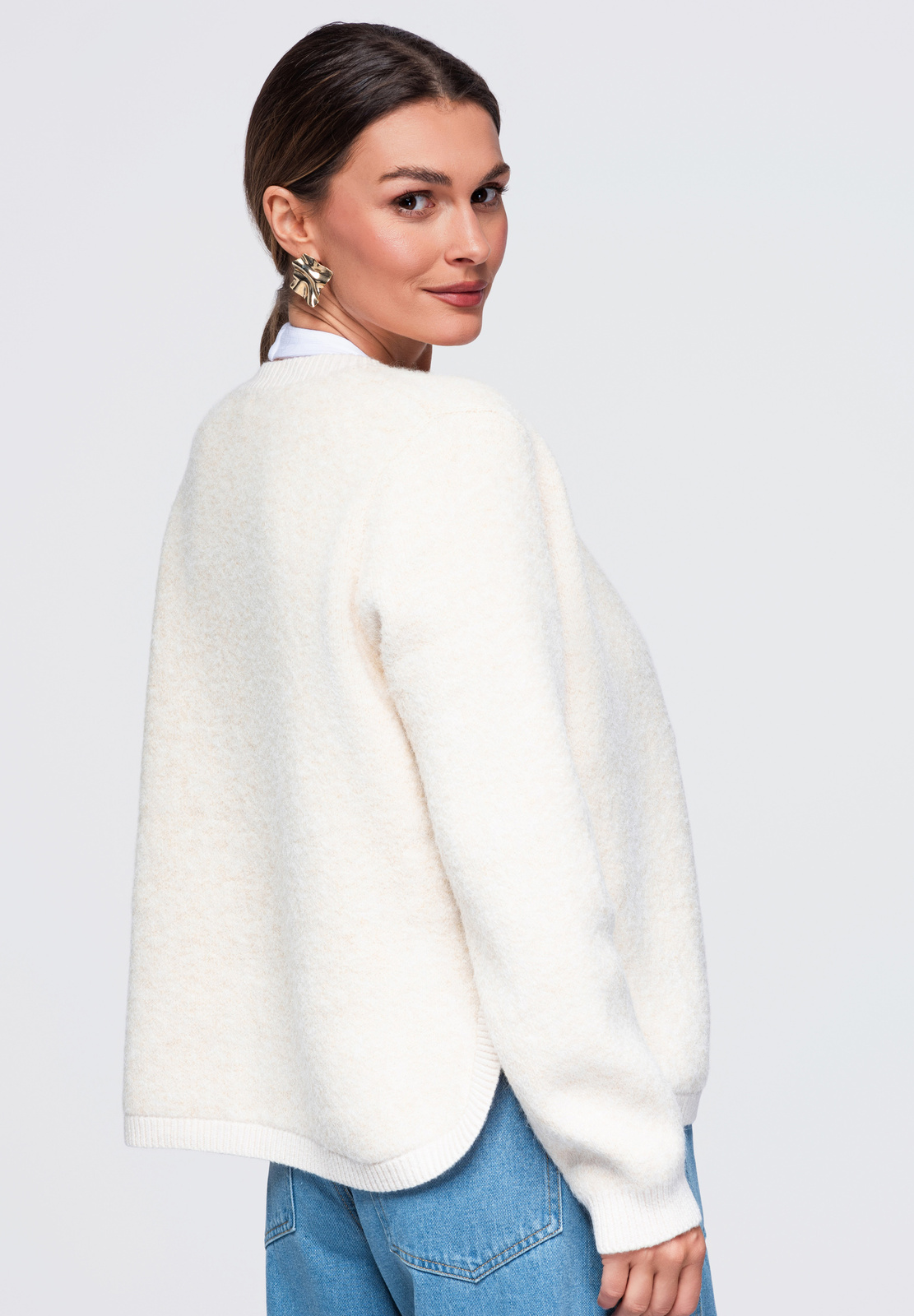 Ombre Clothing naiste nööpkinnisega kootud kampsun - Image 3