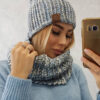 Naiste kootud mütsi ja ringsalli komplekt - Thumbnail Image 4