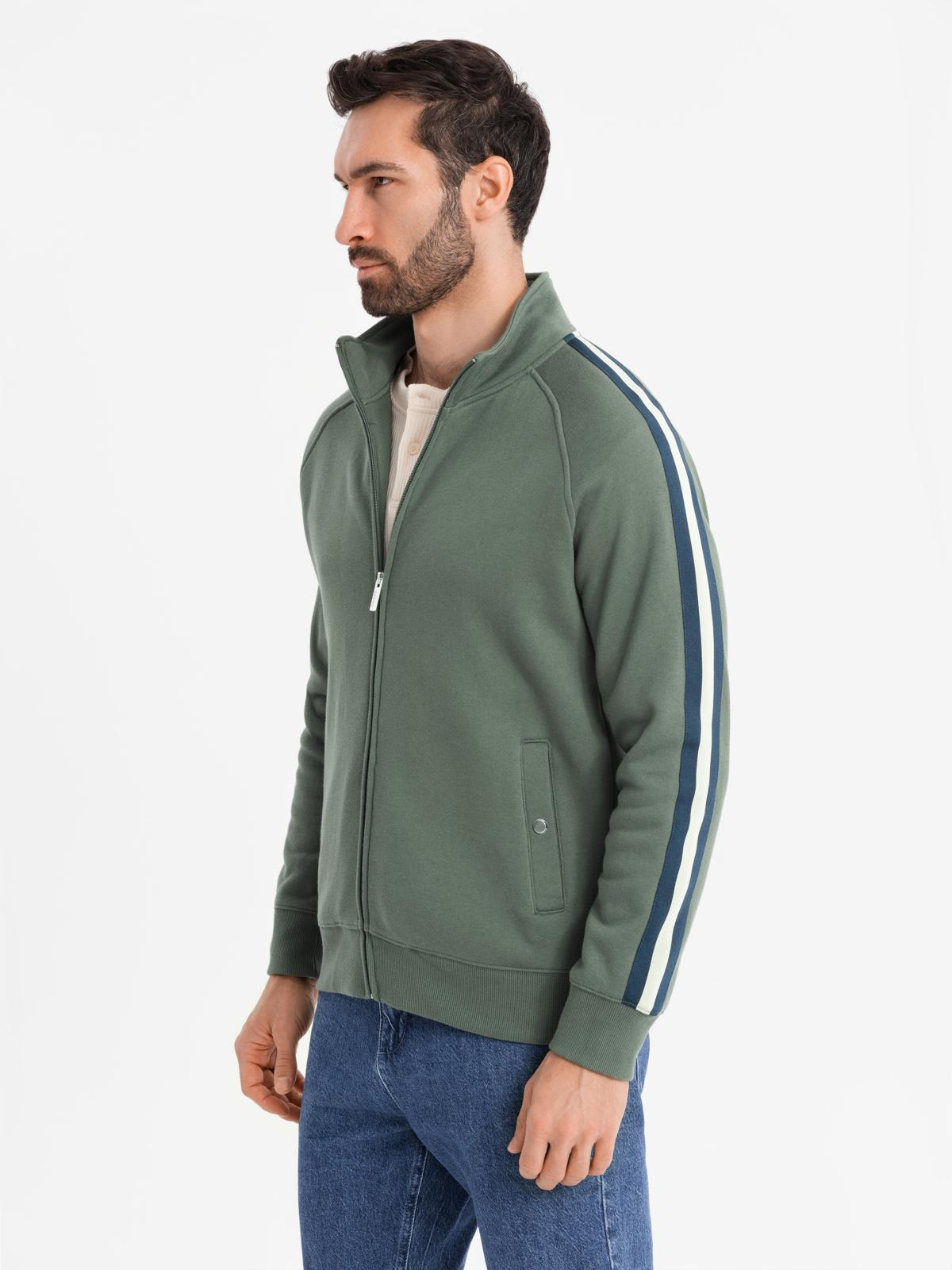 Ombre Clothing meeste lukuga pusa püstkrae ja triipudega - Image 14