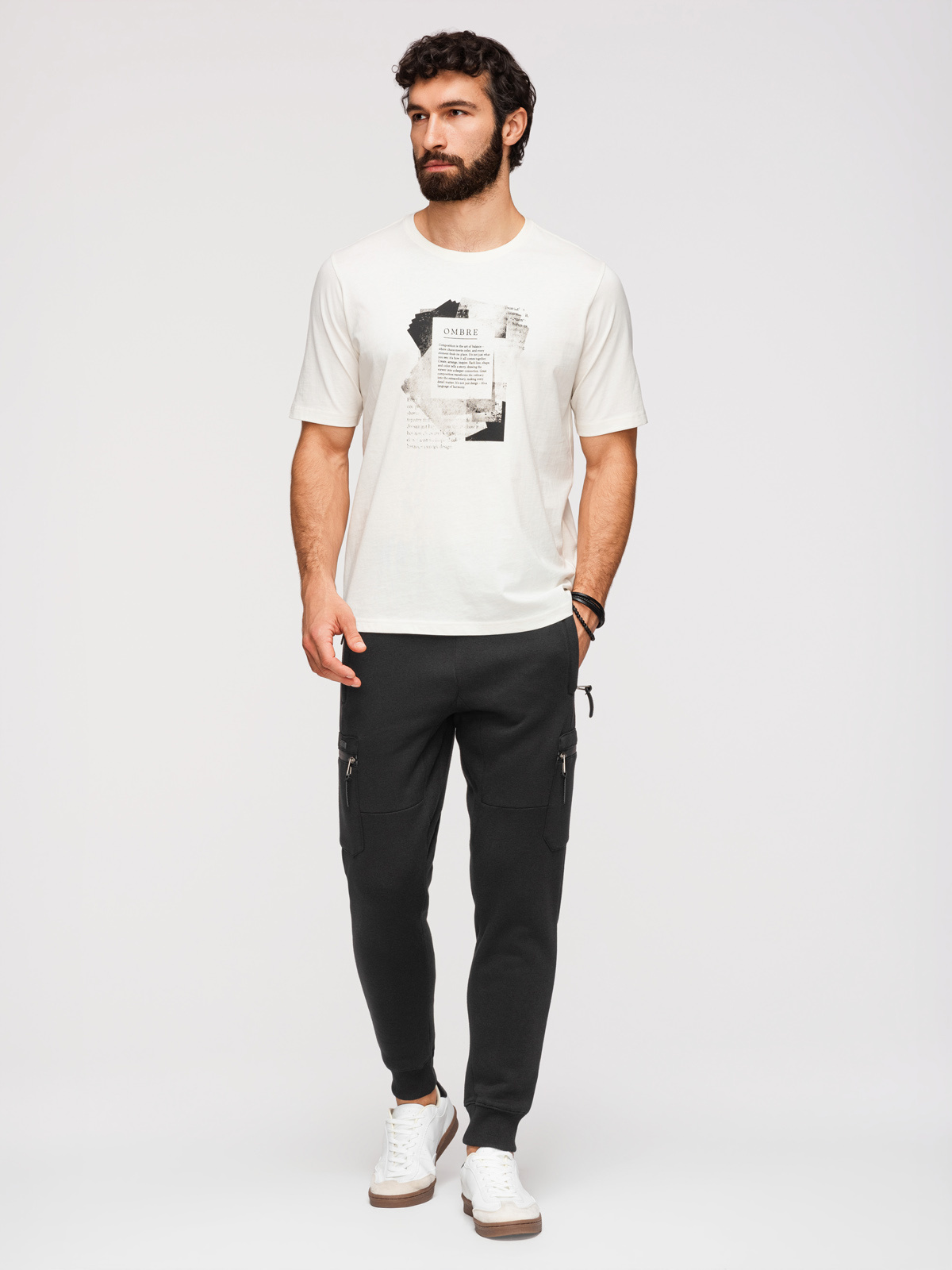 Meeste dressipüksid lukuga taskutega Ombre Clothing - Image 3