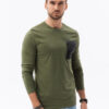 Ombre Clothing meeste pikkade varrukatega särk rinnataskuga - Thumbnail Image 1