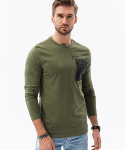 Ombre Clothing meeste pikkade varrukatega särk rinnataskuga